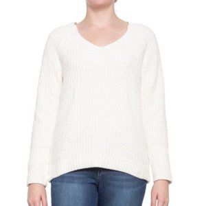 LUCKY BRAND Marshmallow Chenille V-Neck Sweater